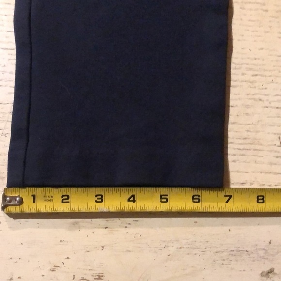 𝅺Chico’s size 8-10 Navy cropped pull on pants stretch like new straight leg - Picture 10 of 11